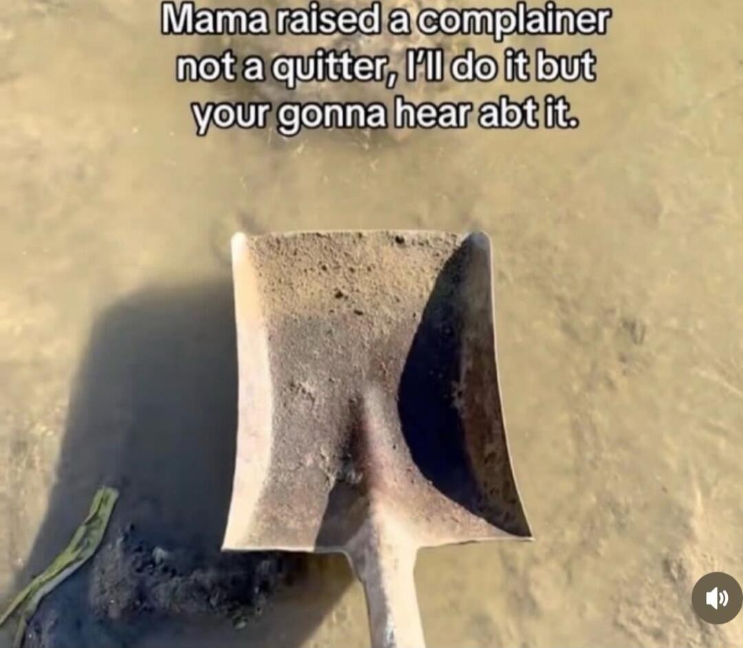 Mama raised a complainer not a quitter, I'll do it but your gonna hear abt it.