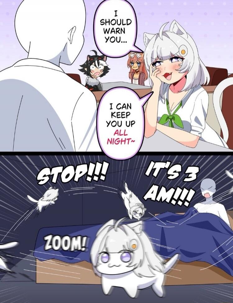 I SHOULD WARN YOU... I CAN KEEP YOU UP ALL NIGHT-- STOP!!! IT'S AM!! ZOOM!