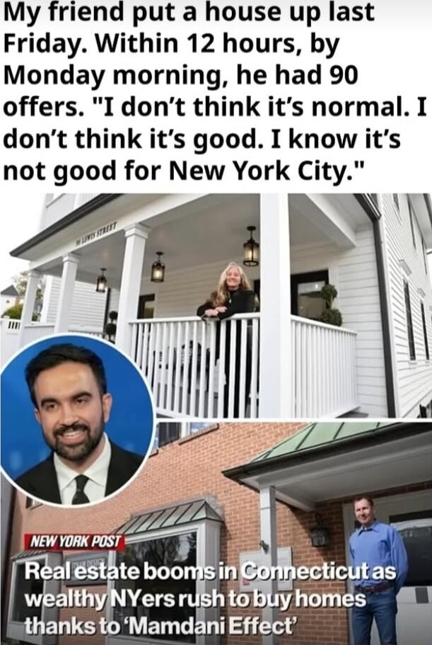 My friend put a house up last Friday. Within 12 hours, by Monday morning, he had 90 offers. 