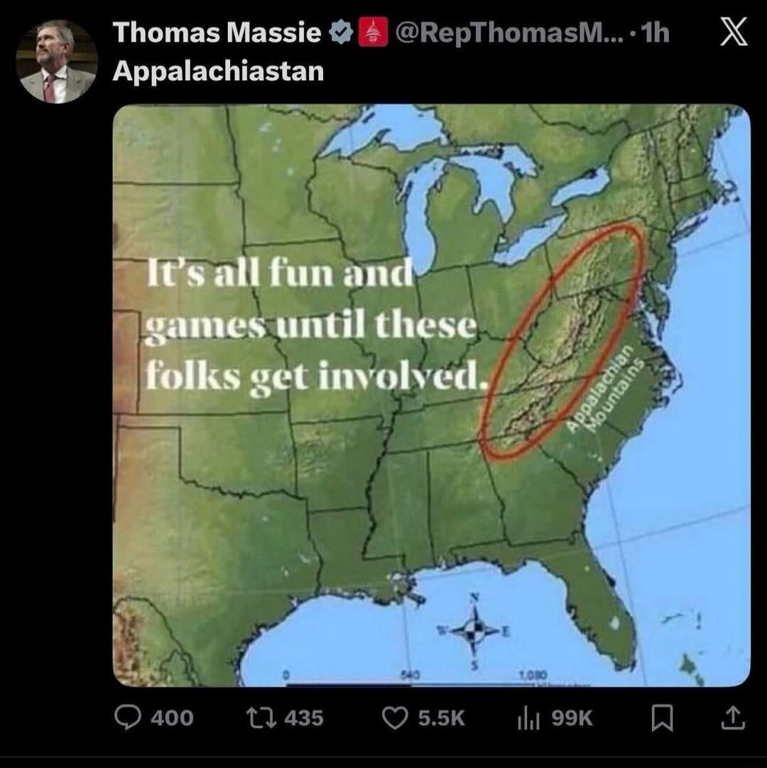 It's all fun and games until these folks get involved. Appalachian Mountains