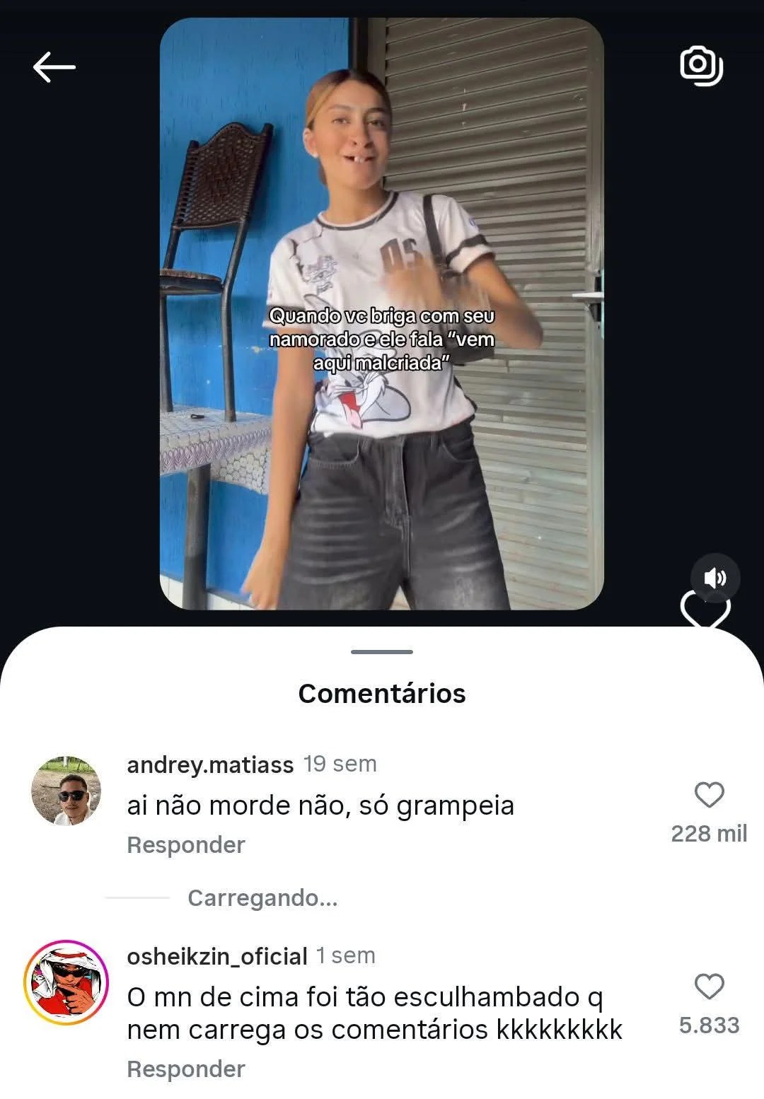 Quando eu briga com seu namorado ele fala 