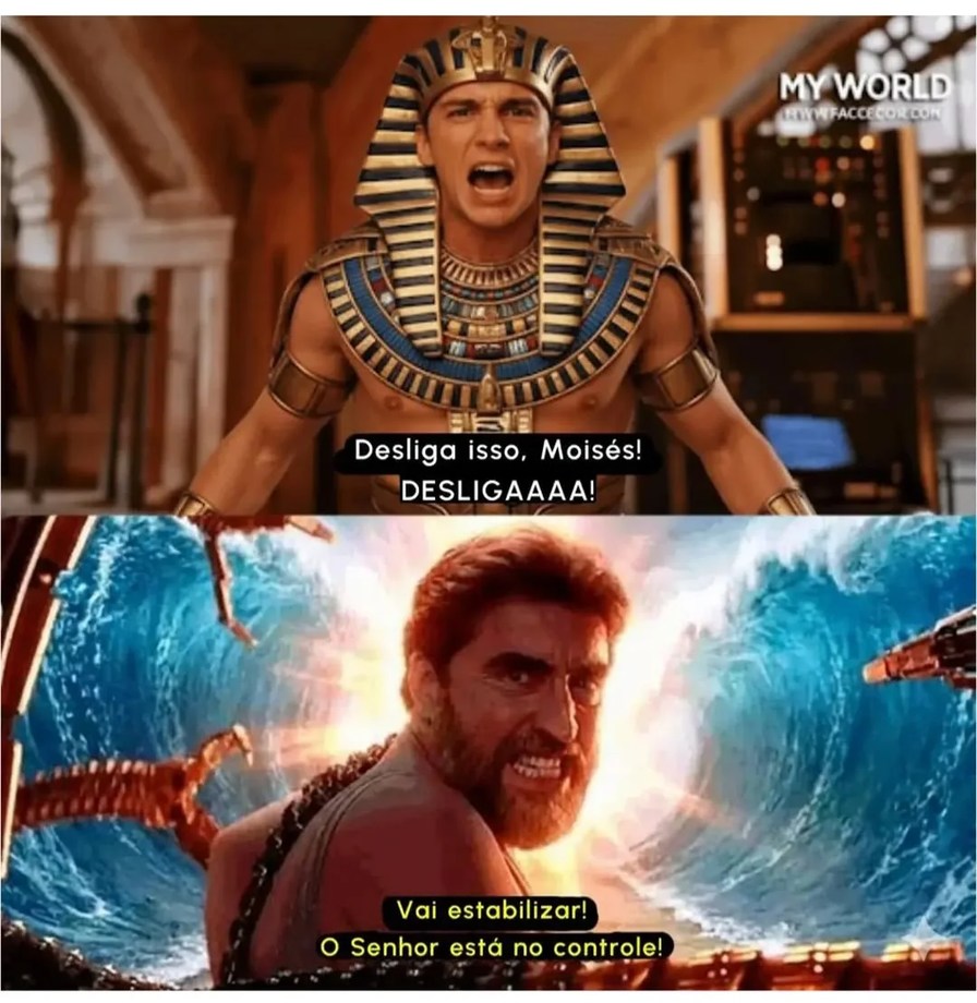 Desliga isso, Moisés! DESLIGAAA!
Vai estabilizar! O Senhor está no controle!
