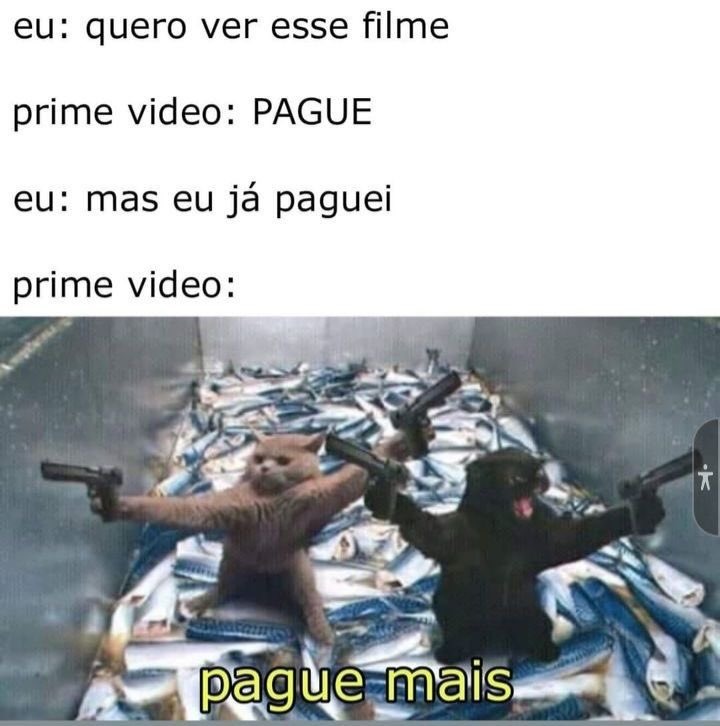 eu: quero ver esse filme
prime video: PAGUE
eu: mas eu já paguei
prime video: