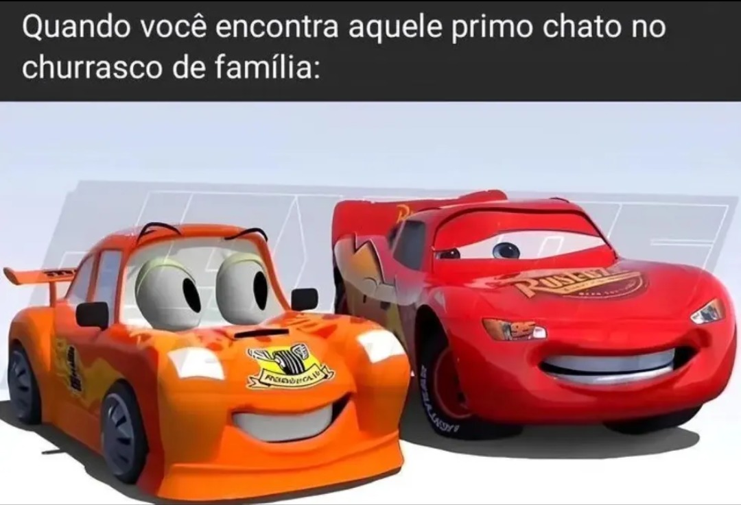 Quando você encontra aquele primo chato no churrasco de família: