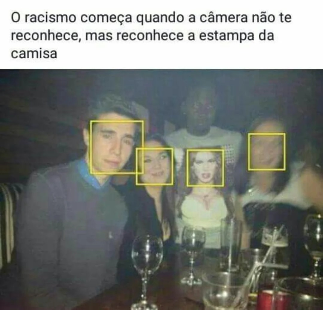 O racismo começa quando a câmera não te reconhece, mas reconhece a estampa da camisa