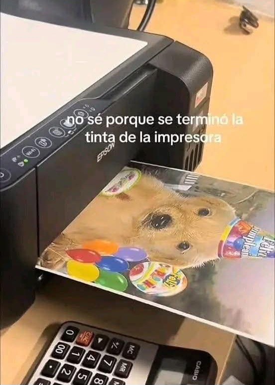 no sé porque se terminó la tinta de la impresora