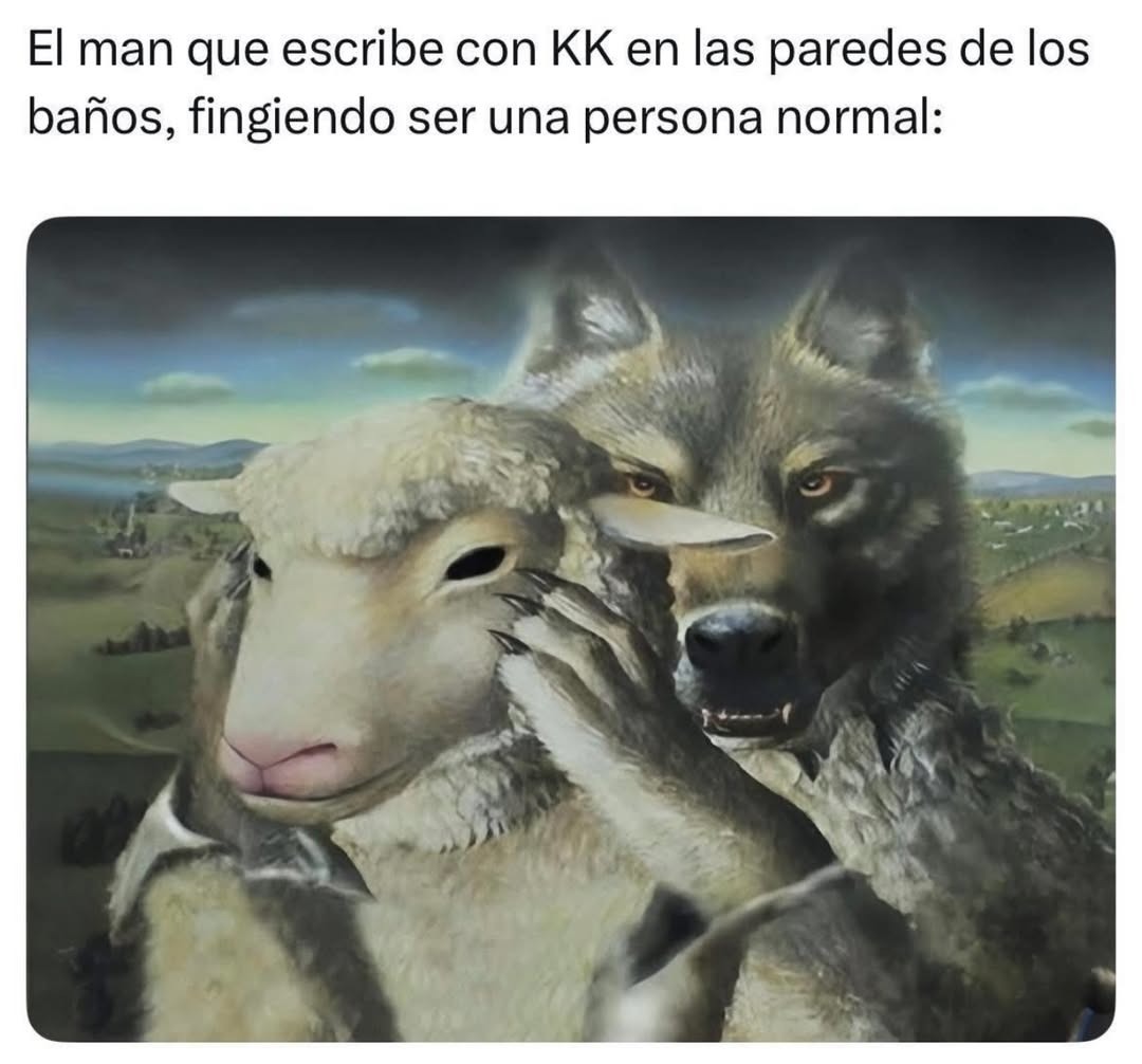 El man que escribe con KK en las paredes de los baños, fingiendo ser una persona normal: