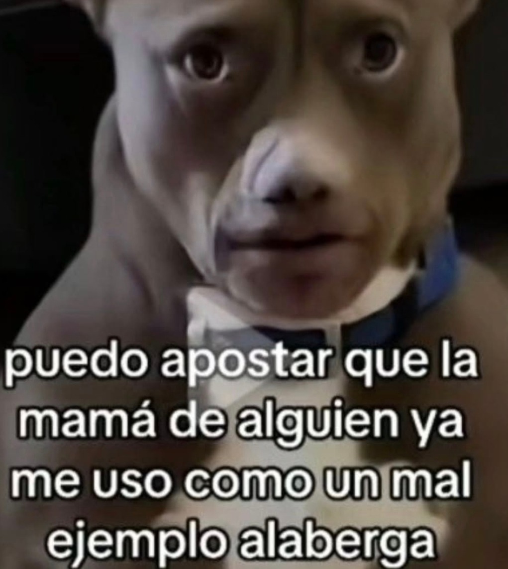 puedo apostar que la mamá de alguien ya me uso como un mal ejemplo