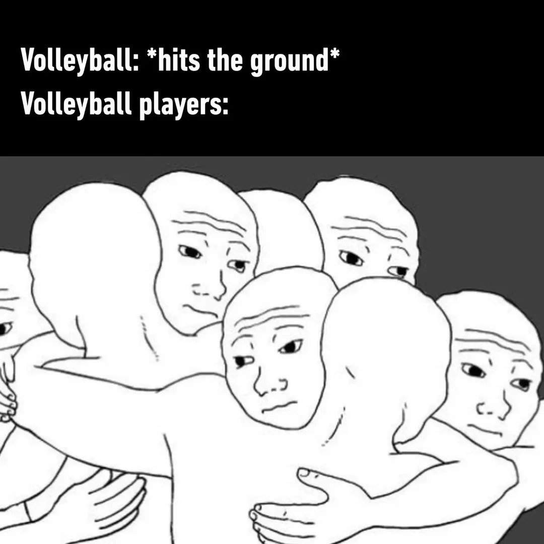 Volleyball: *golpea el suelo* Jugadores de voleibol: