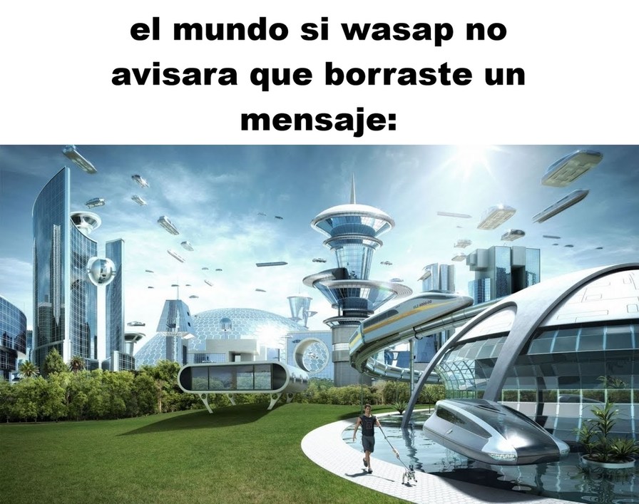 el mundo si wasap no avisara que borraste un mensaje: