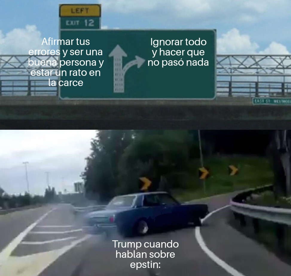 Afirmar tus errores y ser una buena persona y estar un rato en la carce
Ignorar todo y hacer que no pasó nada
Trump cuando hablan sobre epstin: