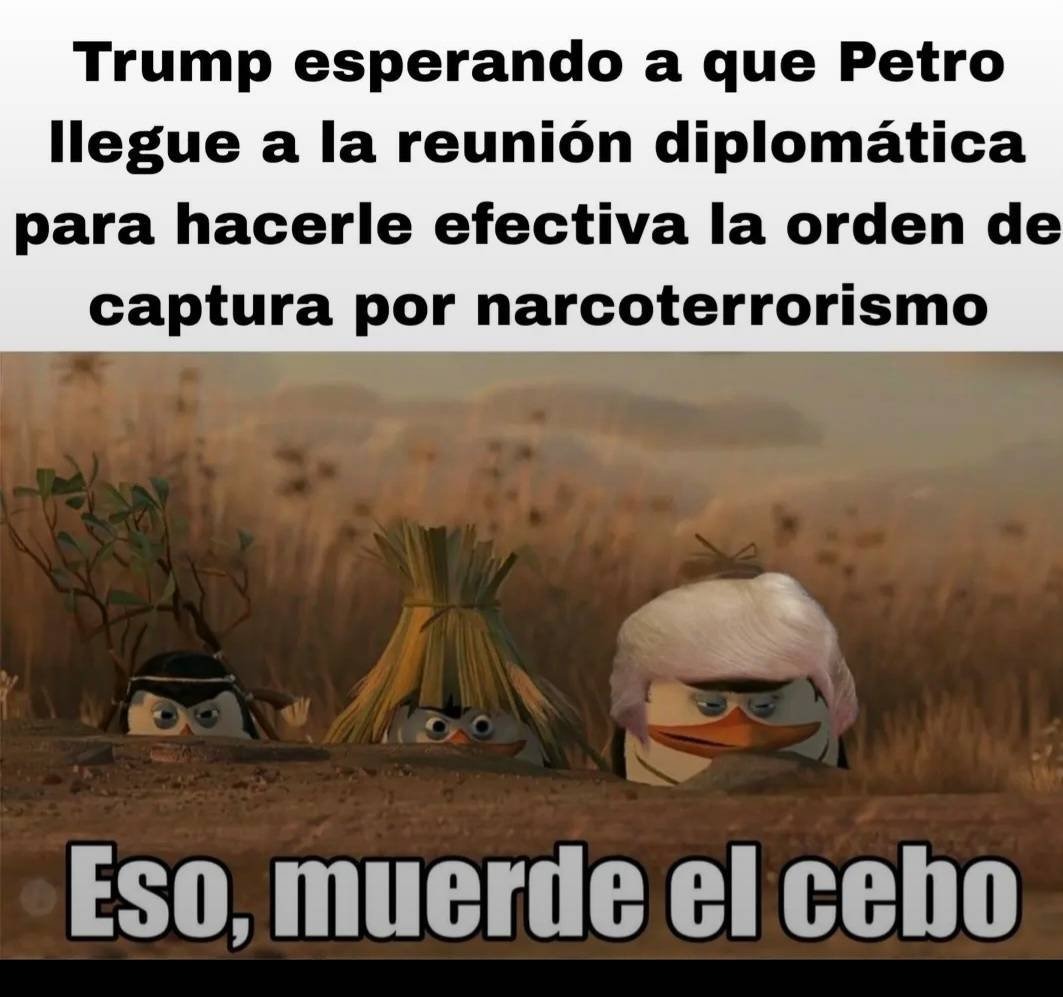 Trump esperando a que Petro llegue a la reunión diplomática para hacerle efectiva la orden de captura por narcoterrorismo Eso, muerde el cebo