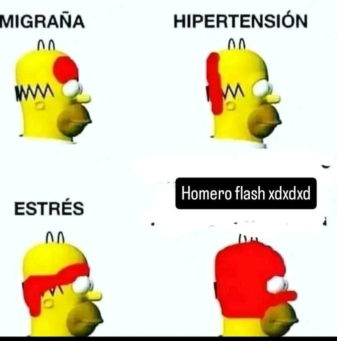 MIGRAÑA HIPERTENSIÓN ESTRÉS Homero flash xddkxd