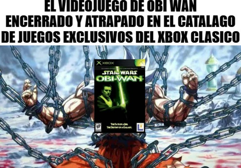 EL VIDEOJUEGO DE OBI WAN ENCERRADO Y ATRAPADO EN EL CATALOGO DE JUEGOS EXCLUSIVOS DEL XBOX CLASICO