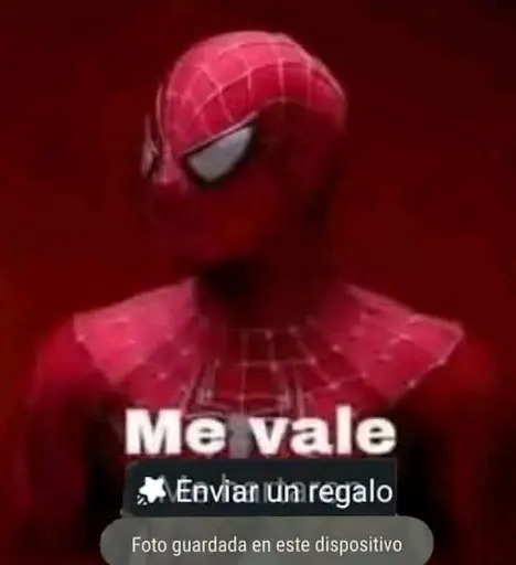 Me vale
Enviar un regalo
Foto guardada en este dispositivo