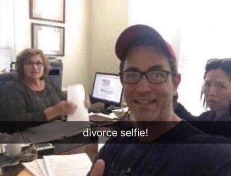divorce selfie!
