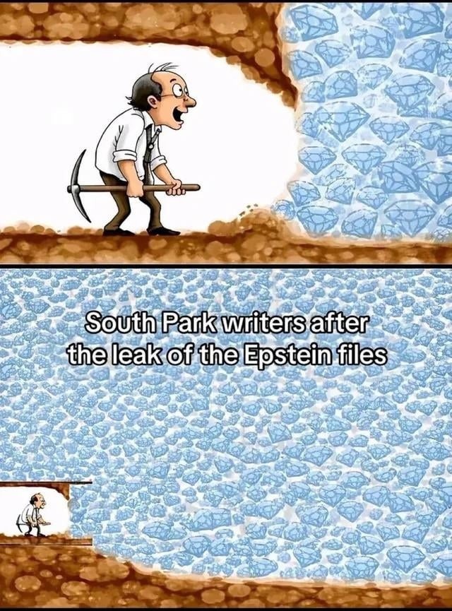 South Park writers after the leak of the Epstein files