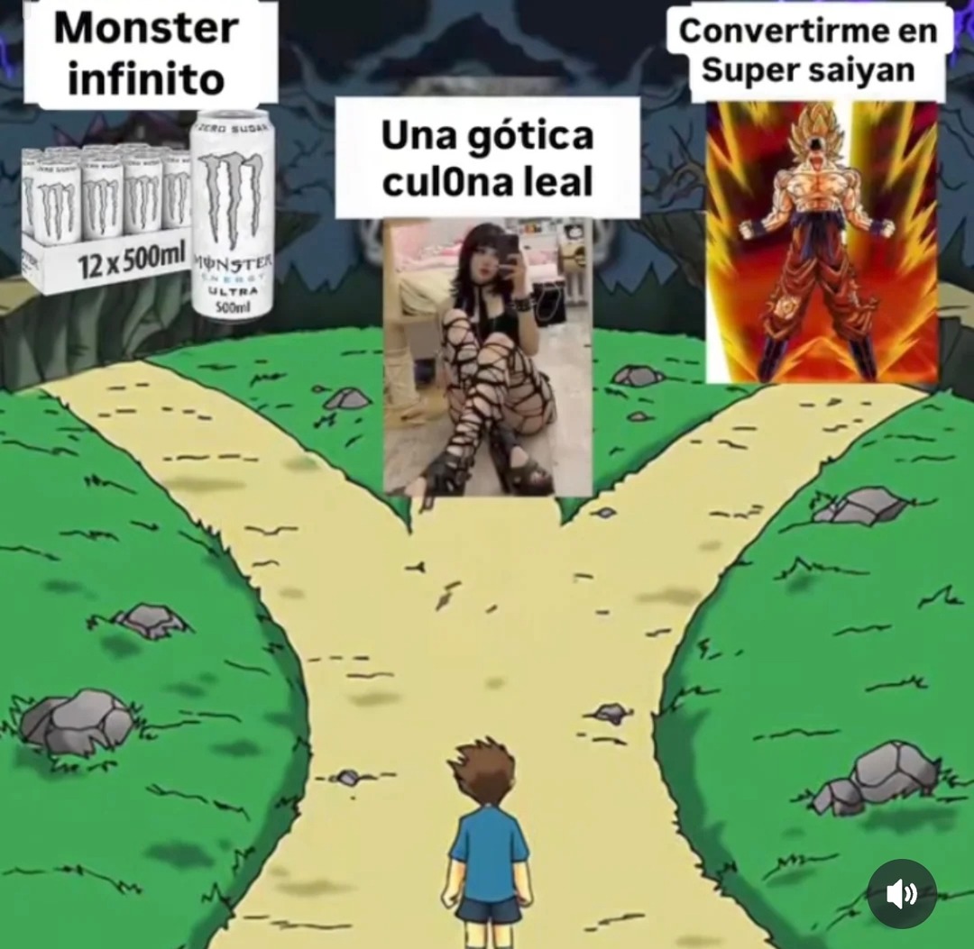 Monstre infinito
Una gótica culona leal
Convertirme en Super saiyan