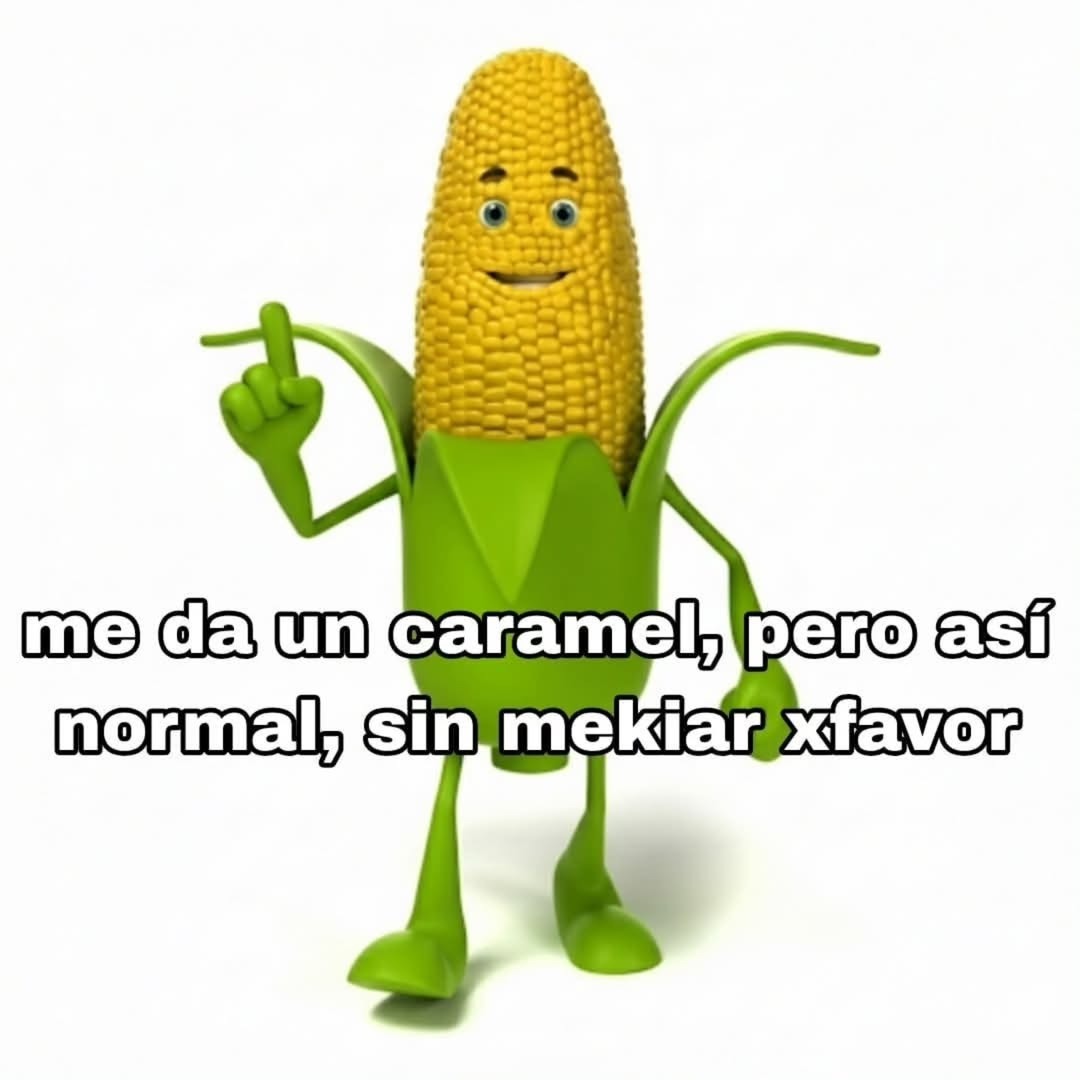 me da un caramel, pero así normal, sin mekar xfavor