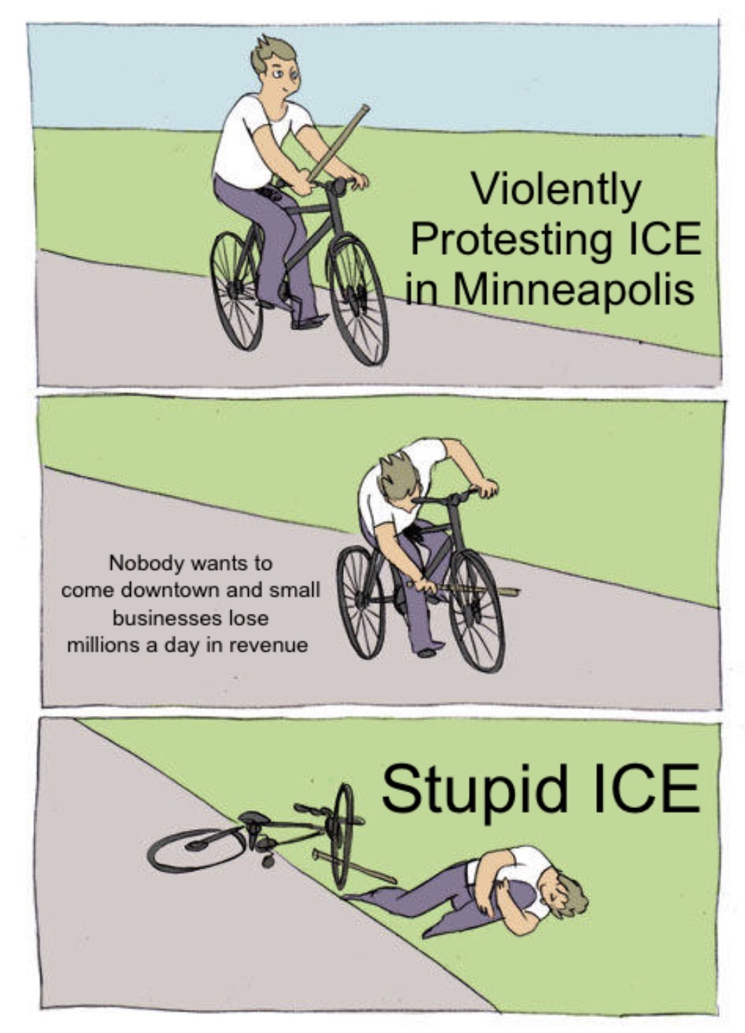 Violently Protesting ICE in Minneapolis
Nobody wants to come downtown and small businesses lose millions a day in revenue
Stupid ICE