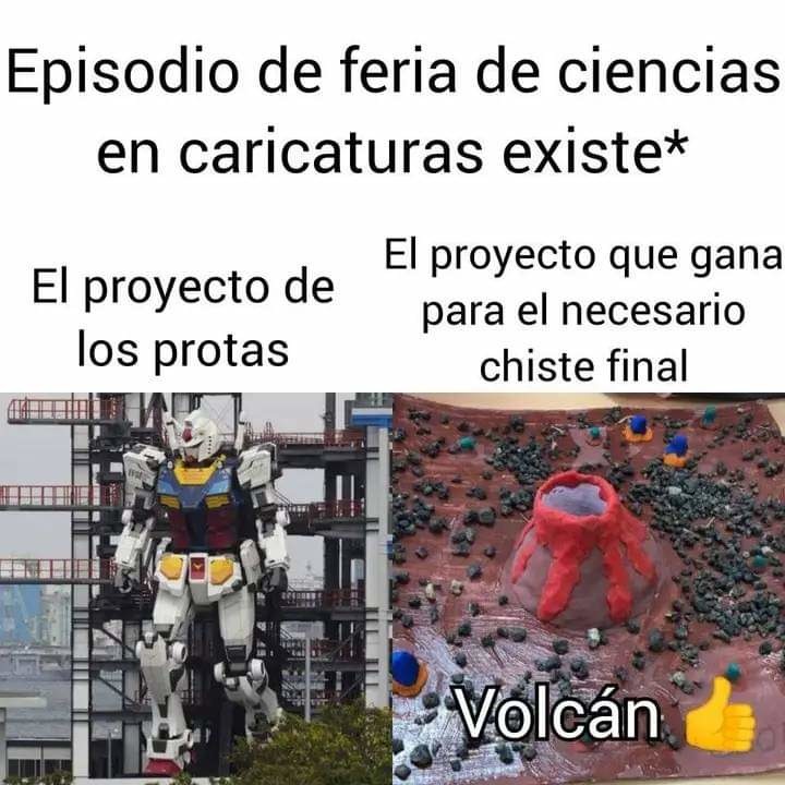 Episodio de feria de ciencias en caricaturas existe* El proyecto de los protas El proyecto que gana para el necesario chiste final Volcán