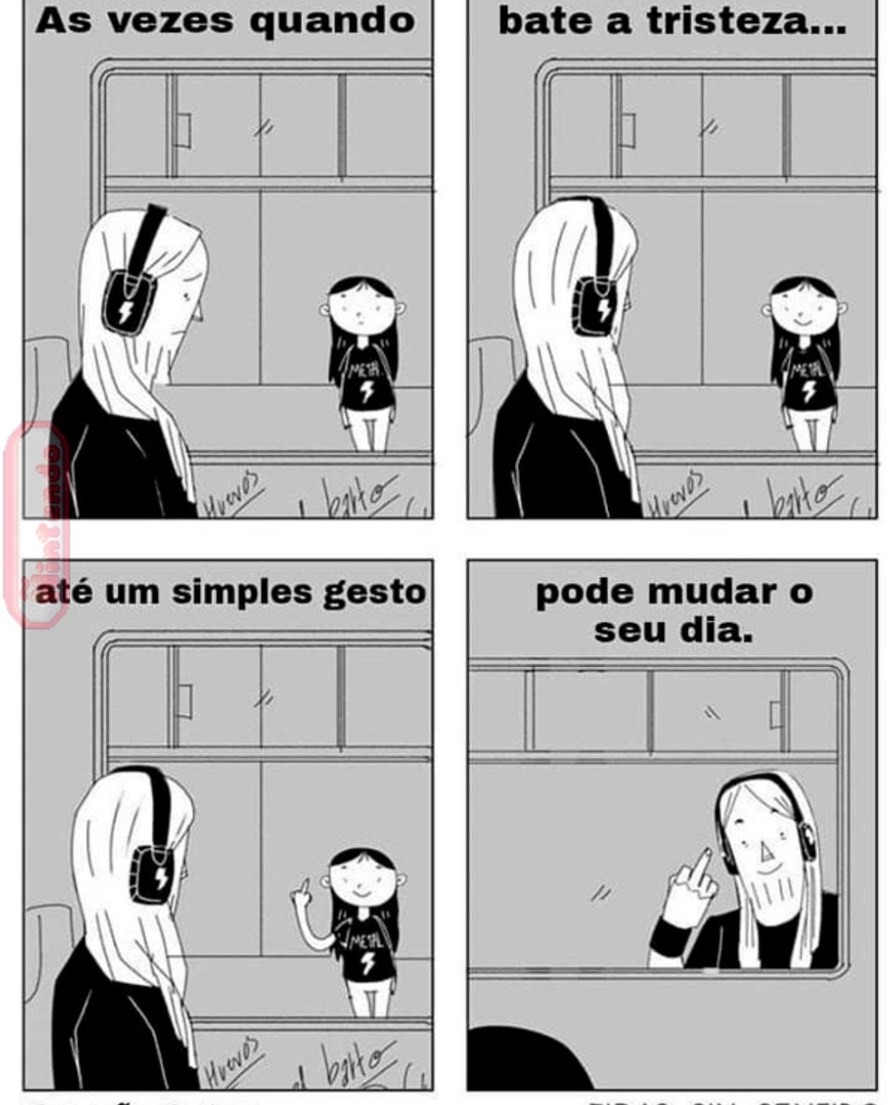 As vezes quando bate a tristeza... até um simples gesto pode mudar o seu dia.