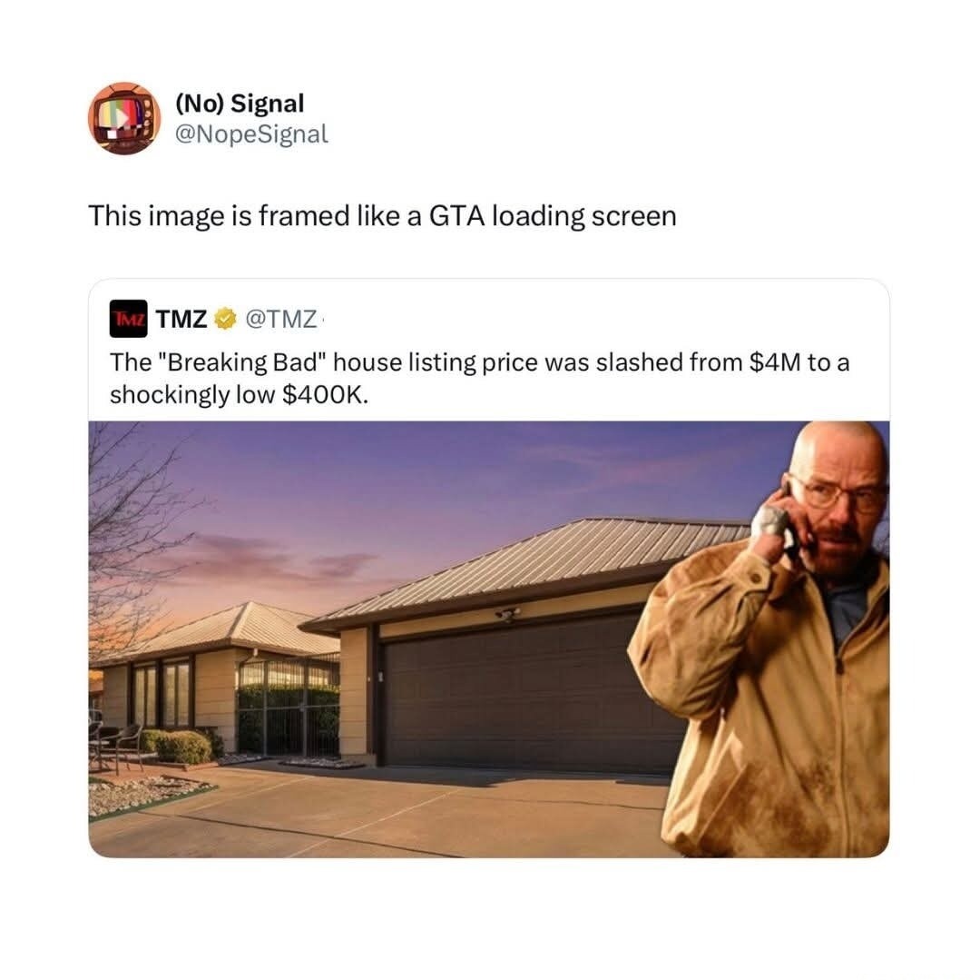 This image is framed like a GTA loading screen

TMZ tweet: The 