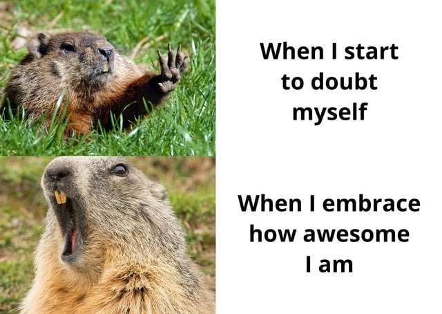 When I start to doubt myself
When I embrace how awesome I am