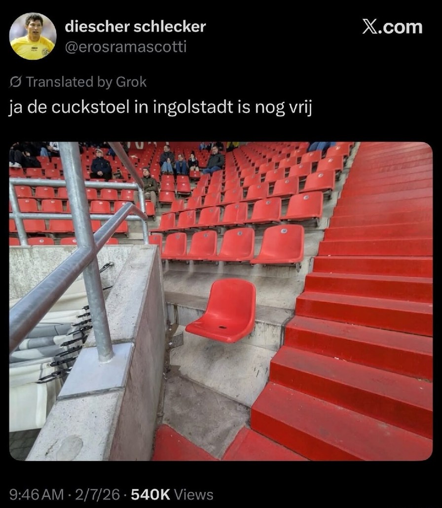 ja de cuckstoel in ingolstadt is nog vrij