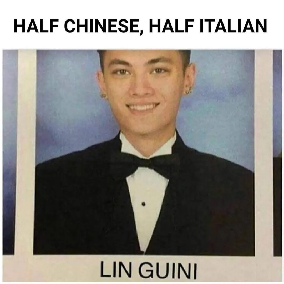 HALF CHINESE, HALF ITALIAN
LIN GUINI