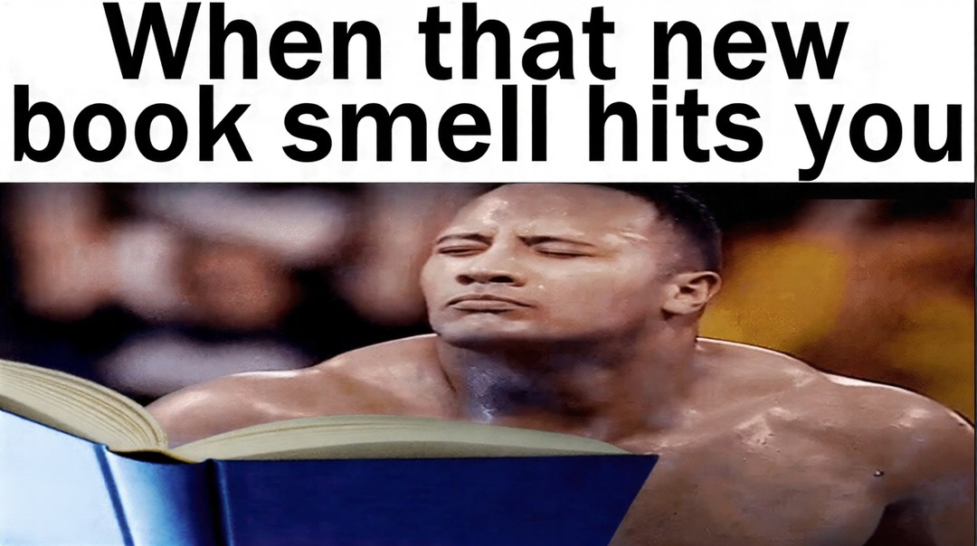 When that new book smell hits you
