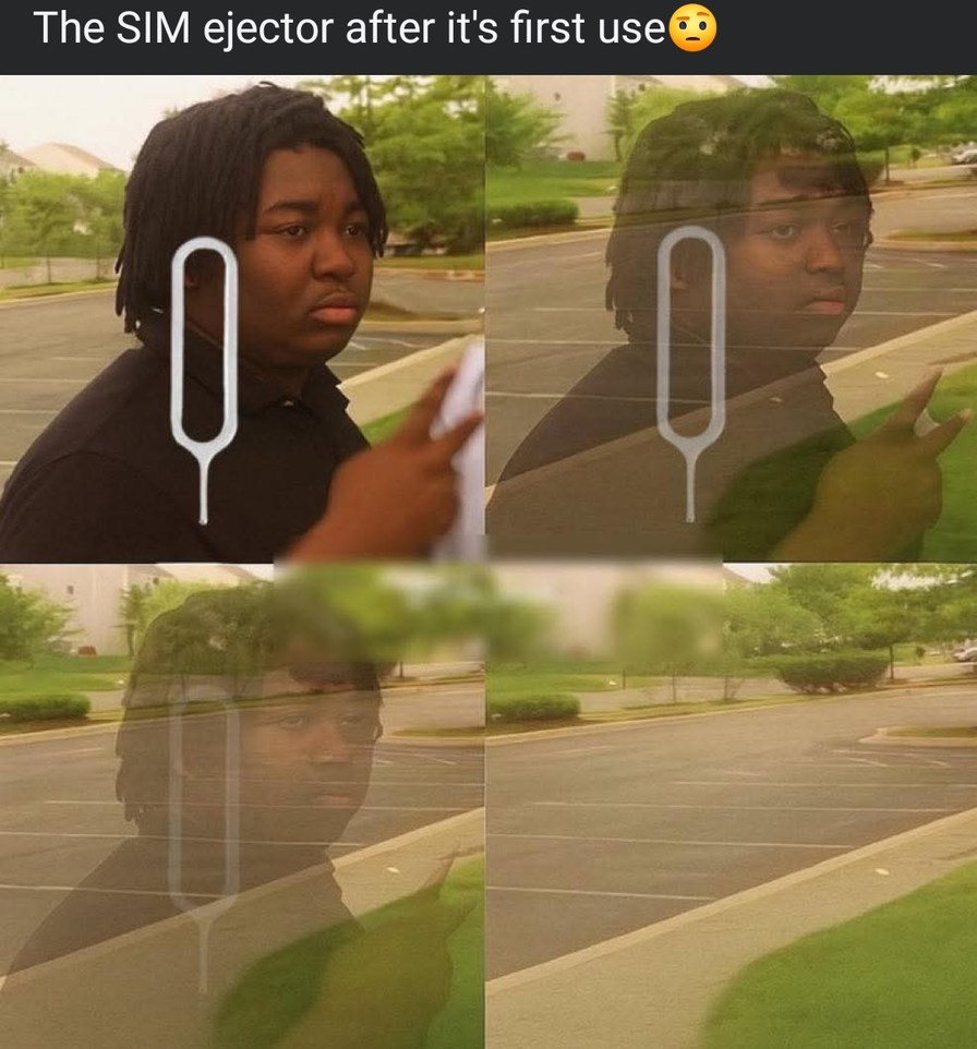 The SIM ejector after it's first use😯