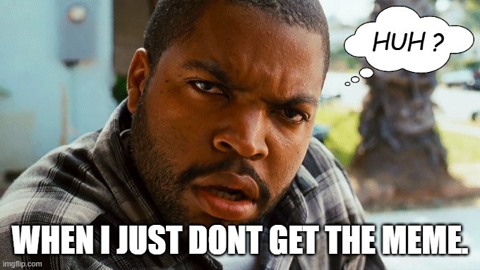 Huh? WHEN I JUST DONT GET THE MEME.