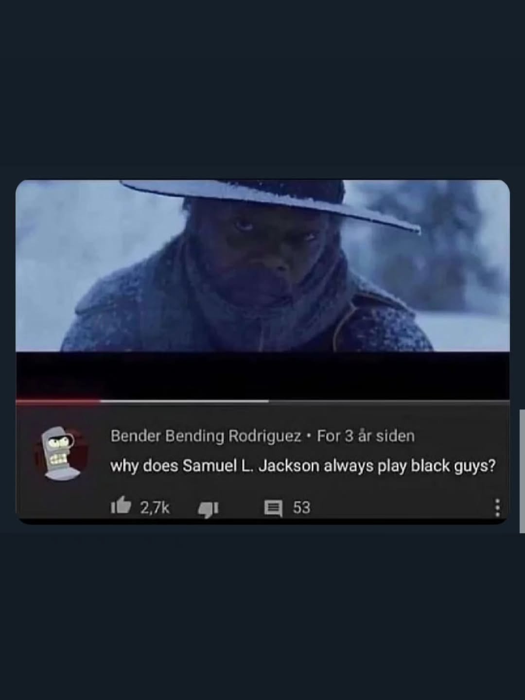 why does Samuel L. Jackson always play black guys?