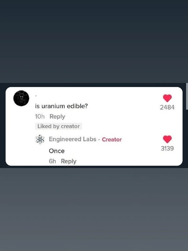 is uranium edible?
Once