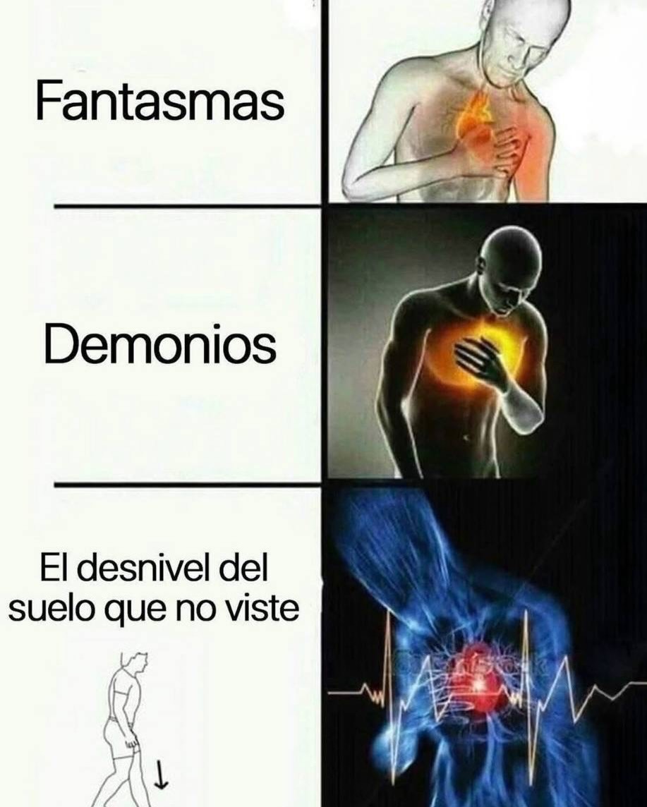 Fantasmas
Demonios
El desnivel del suelo que no viste