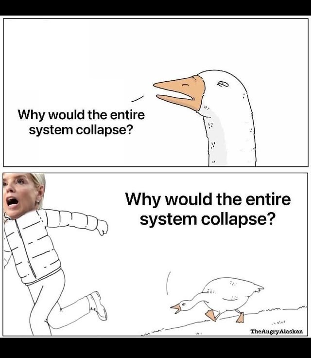 Why would the entire system collapse?
Why would the entire system collapse?
