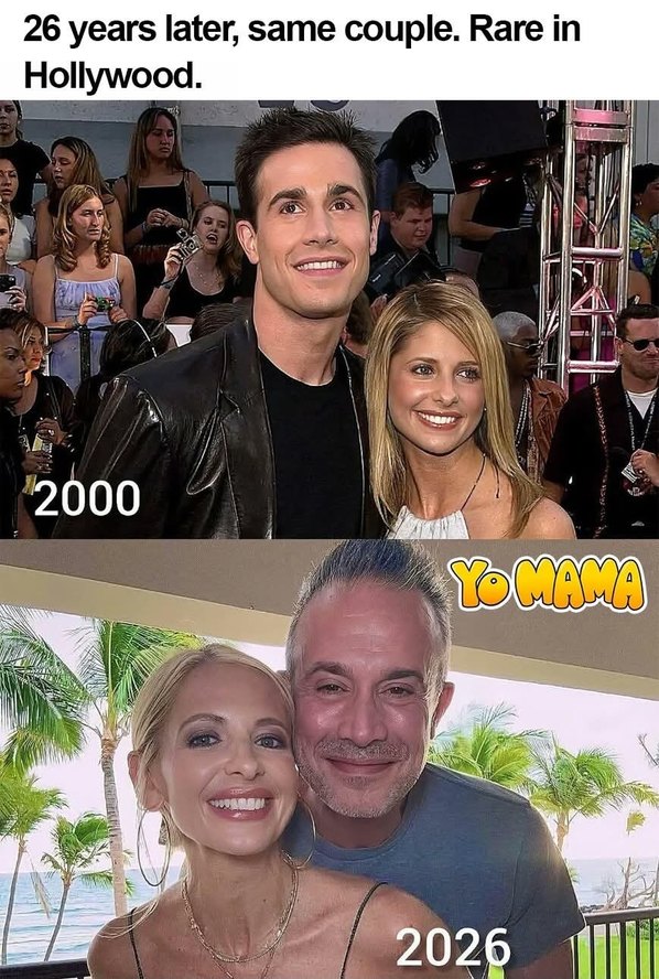 26 years later, same couple. Rare in Hollywood.
2000
Yo Mama
2026