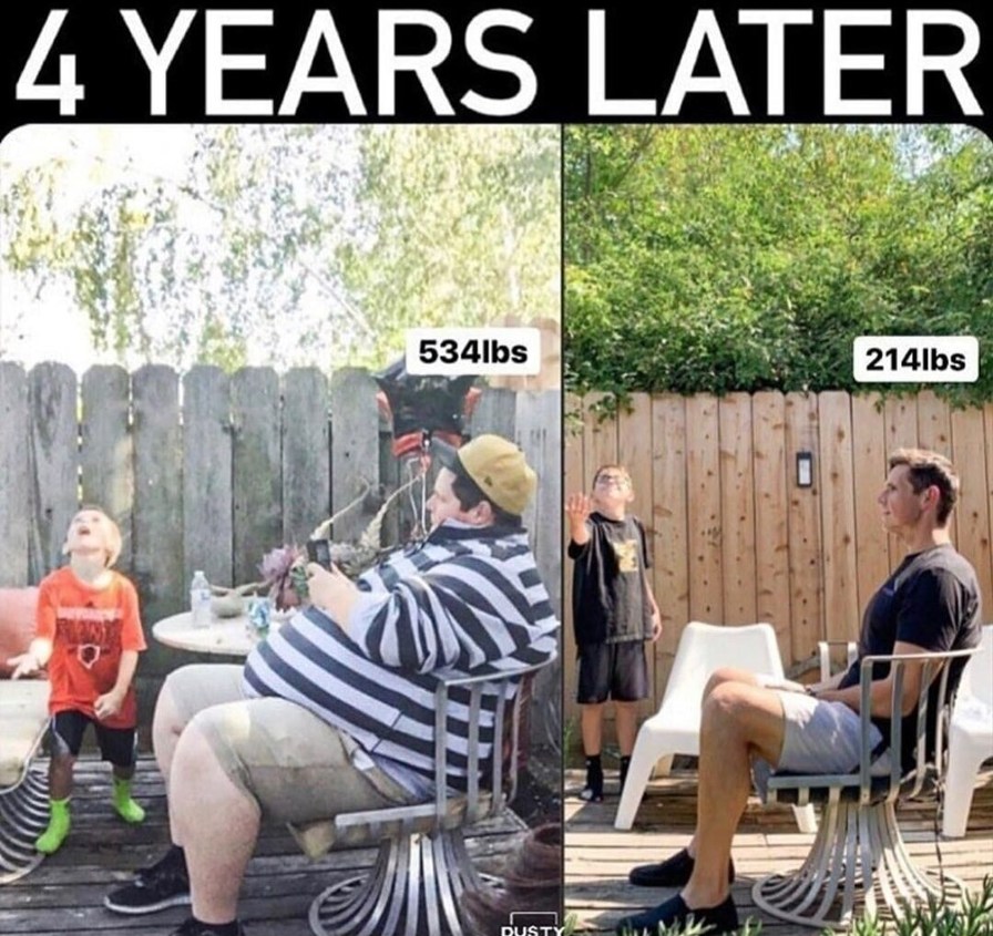 4 YEARS LATER
534lbs
214lbs