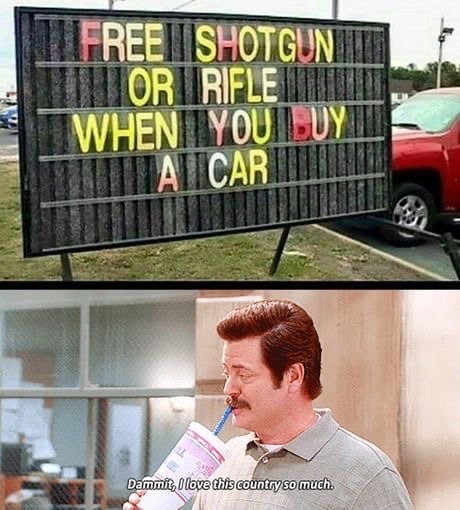 FREE SHOTGUN OR RIFLE WHEN YOU BUY A CAR