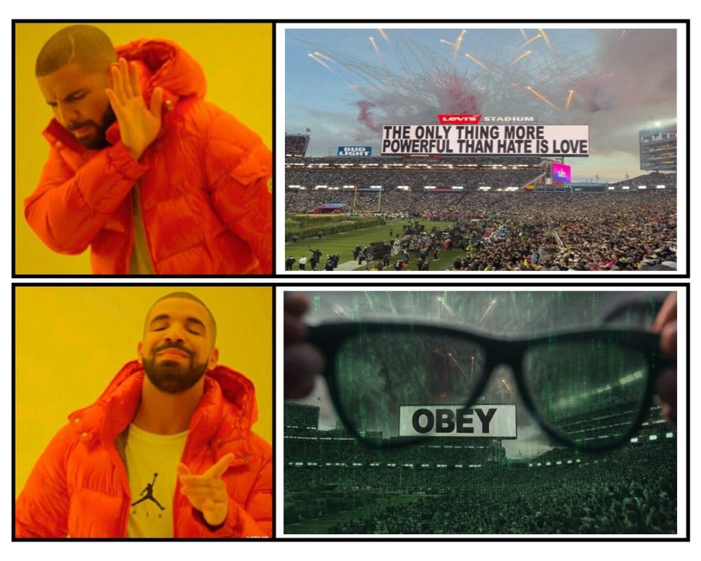 THE ONLY THING MORE POWERFUL THAN HATE IS LOVE
OBEY