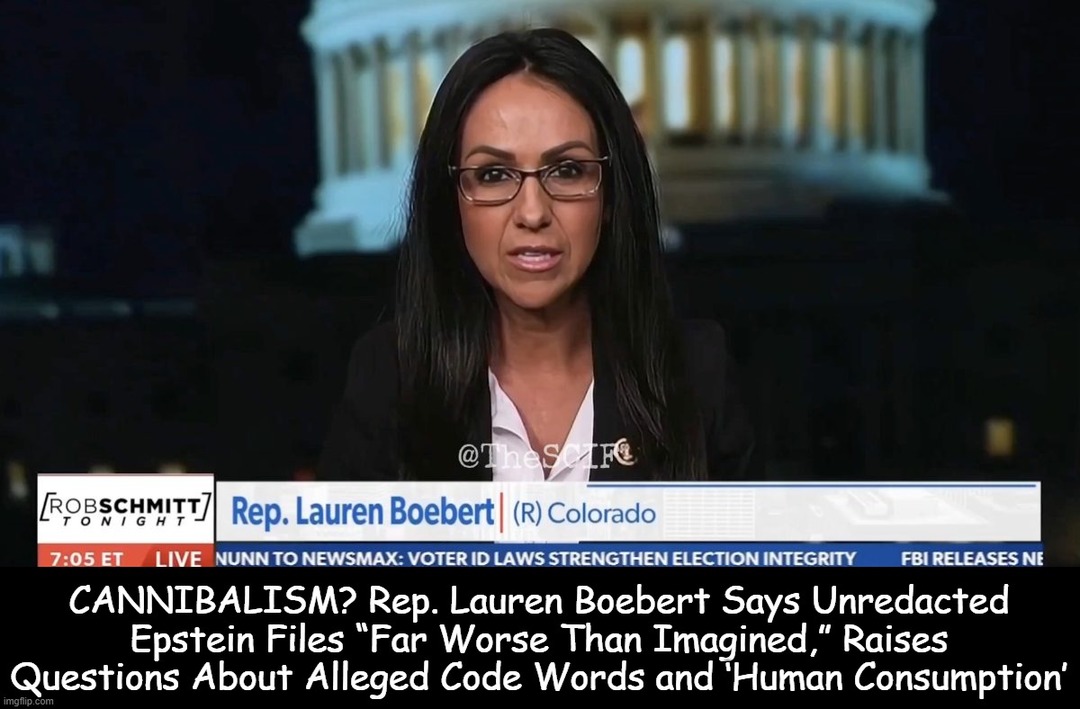 Cannibalism? Rep. Lauren Boebert Says Undreaded Epstein Files 'Far Worse Than Imagined,' Raises Questions About Alleged Code Words and 'Human Consumption'