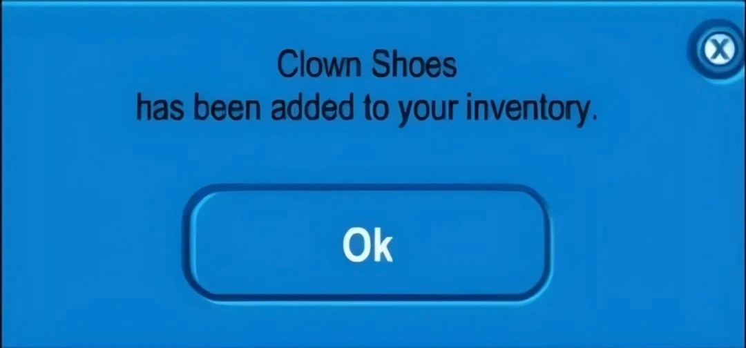 Clown Shoes has been added to your inventory. Session ID: 7209.