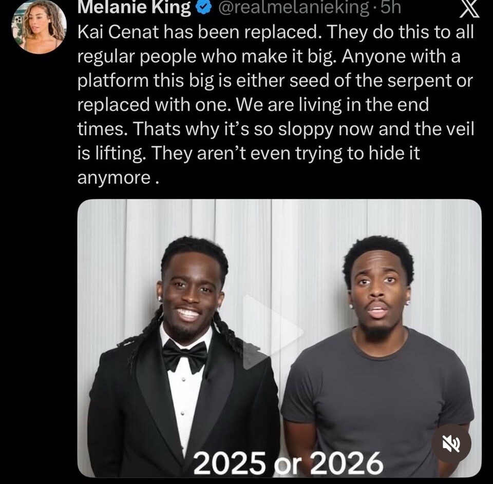 Kai Cenat has been replaced. They do this to all regular people who make it big. Anyone with a platform this big is either seed of the serpent or replaced with one. We are living in the end times. Thats why it's so sloppy now and the veil is lifting. They aren’t even trying to hide it anymore.
2025 or 2026