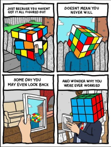 Just because you havent got it all figured out doesnt mean you never will
Some day you may even look back
And wonder why you were ever worried