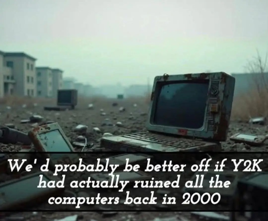 We'd probably be better off if Y2K had actually ruined all the computers back in 2000