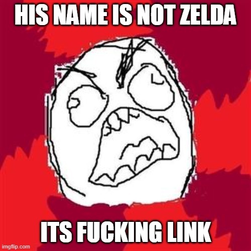 HIS NAME IS NOT ZELDA ITS FUCKING LINK