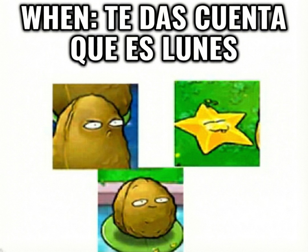 WHEN: TE DAS CUENTA QUE ES LUNES