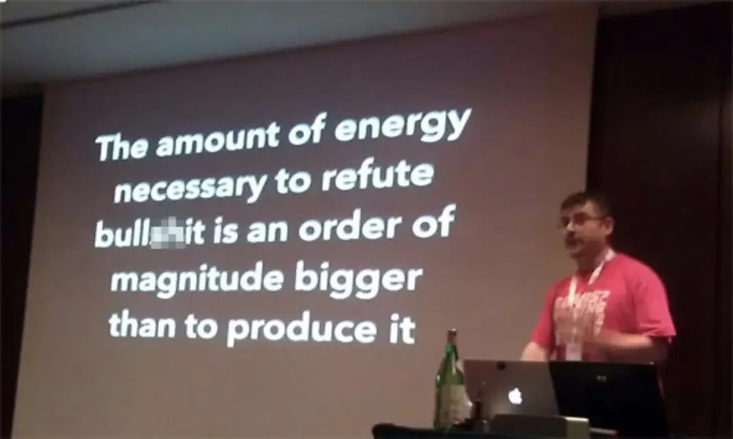 The amount of energy necessary to refute bullit is an order of magnitude bigger than to produce it