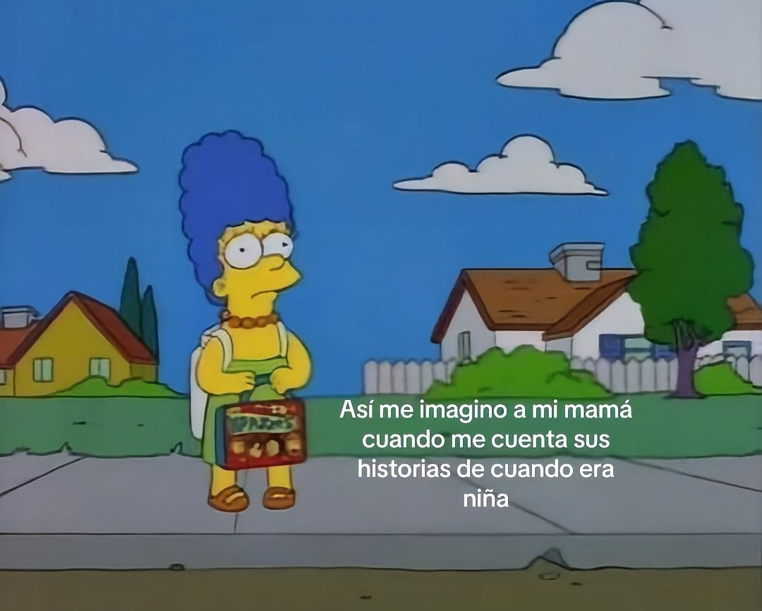 Así me imagino a mi mamá cuando me cuenta sus historias de cuando era niña